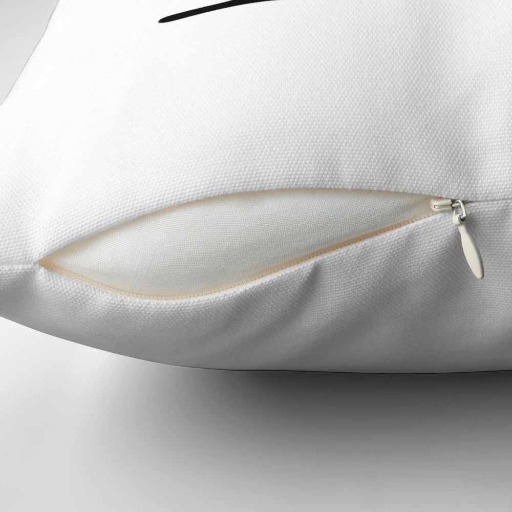 Personalized throw pillow with the letter M in a stylish monogram design
