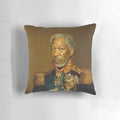 Customized pillow featuring a portrait of actor Morgan Freeman