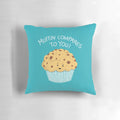 A soft, plush pillow with a printed muffin design, perfect for a personalized and thoughtful Valentine's Day gift.