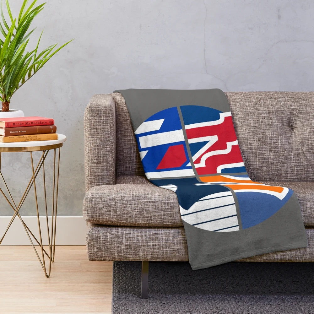 New York-themed custom plush blanket