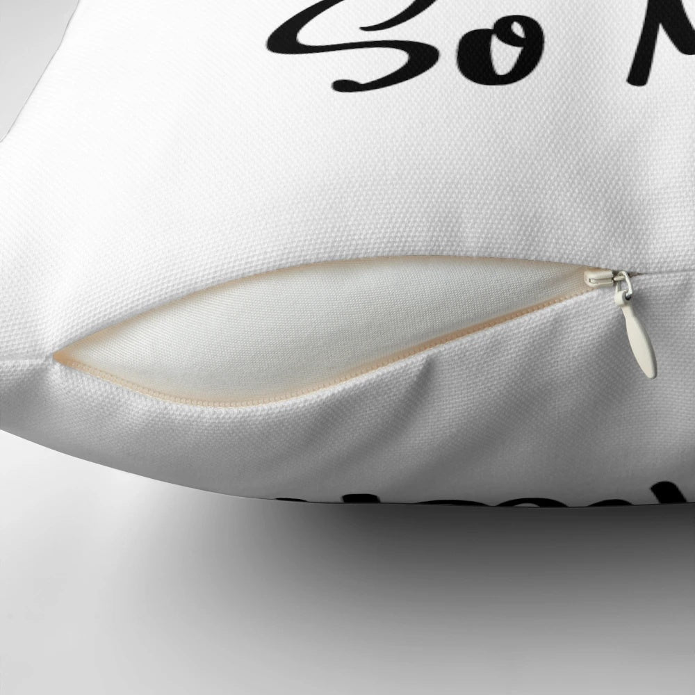 A personalized pillow with the message "Distance Means So Little When Someone Means So Much" for long distance relationships.