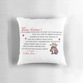 Personalized pillow with a heartfelt message for a beloved granddaughter