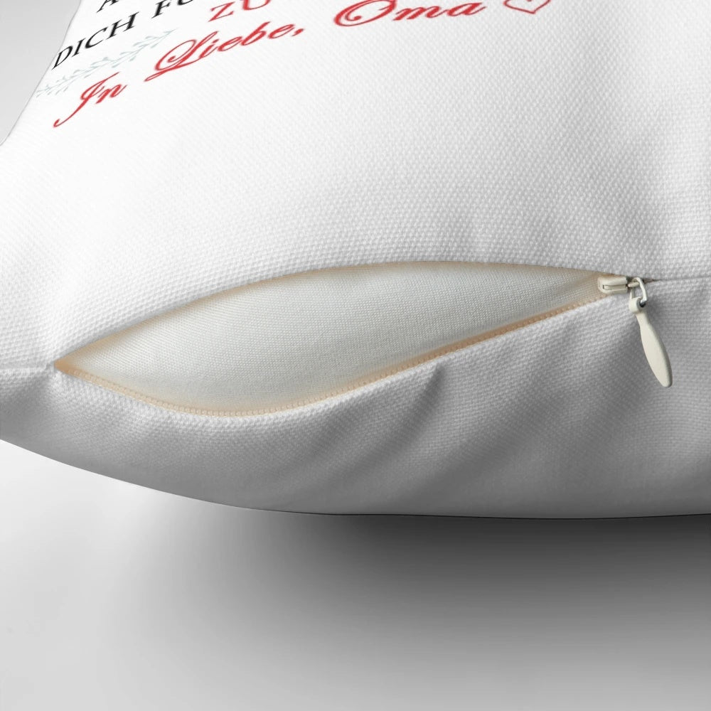 Personalized pillow with a heartfelt message for a beloved granddaughter