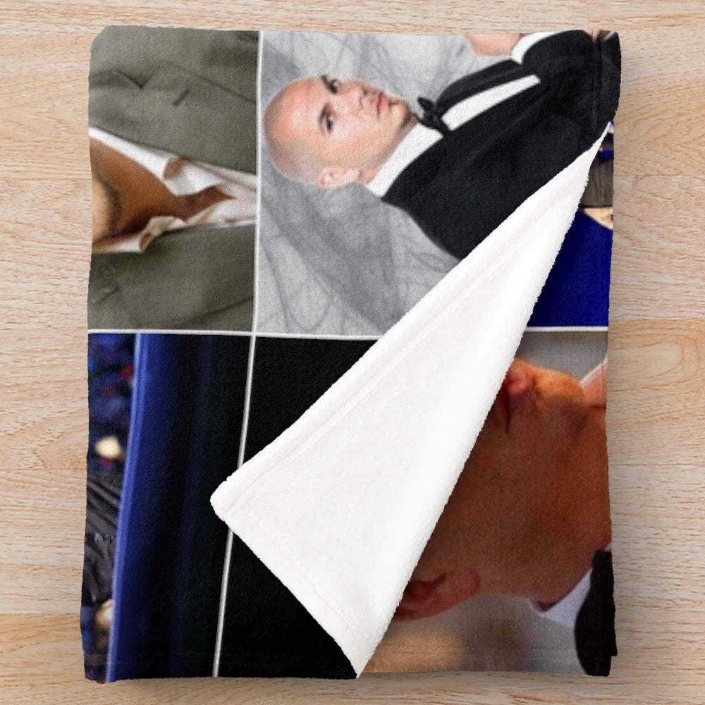 Pitbull singer photo collage plush blanket