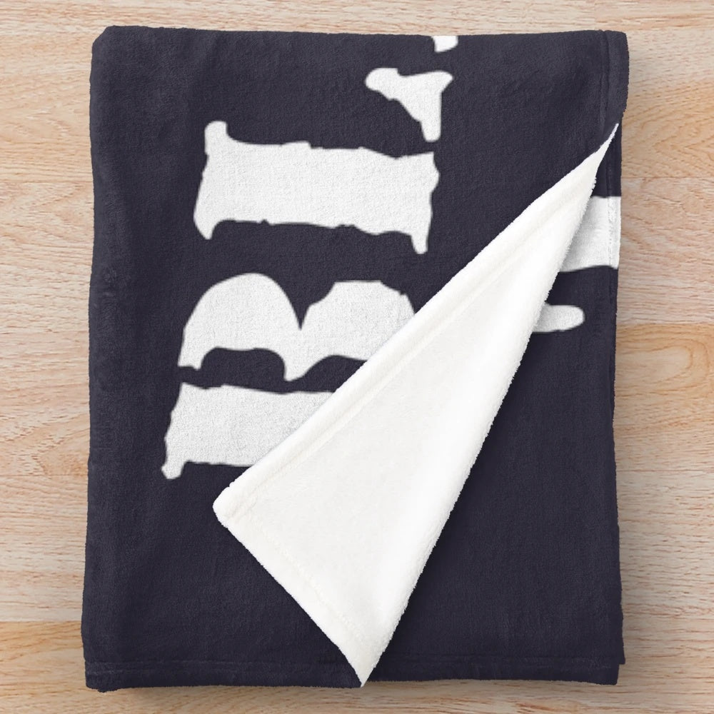 Personalized plush blanket with customizable text