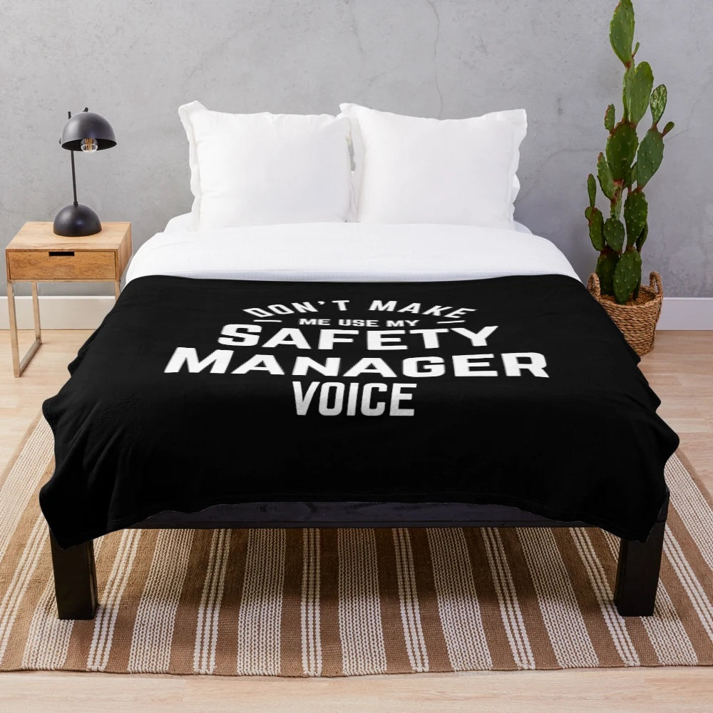 Plush Blanket with Safety Manager Job Title