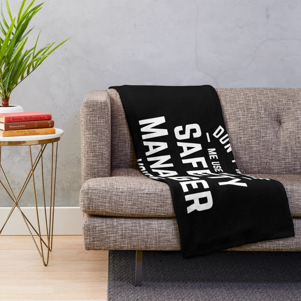 Plush Blanket with Safety Manager Job Title
