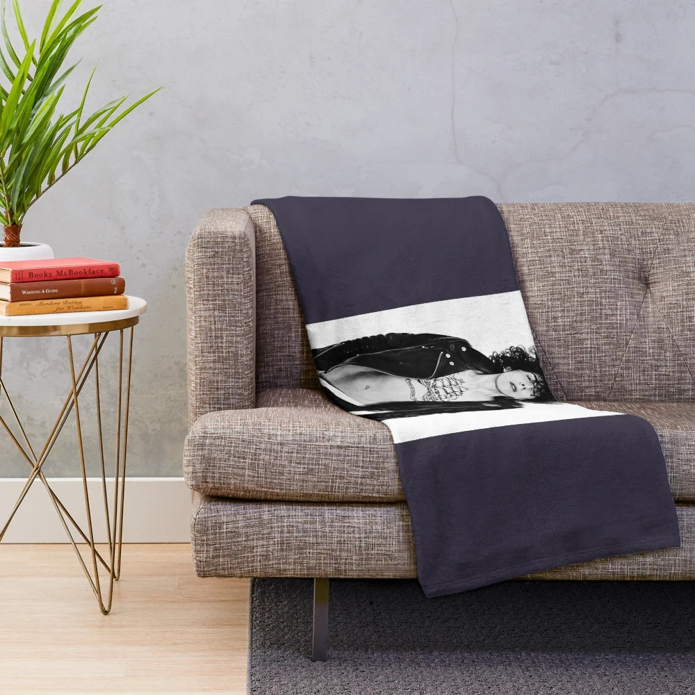 Personalized plush blanket with a cozy and soft design, perfect gift for Laura