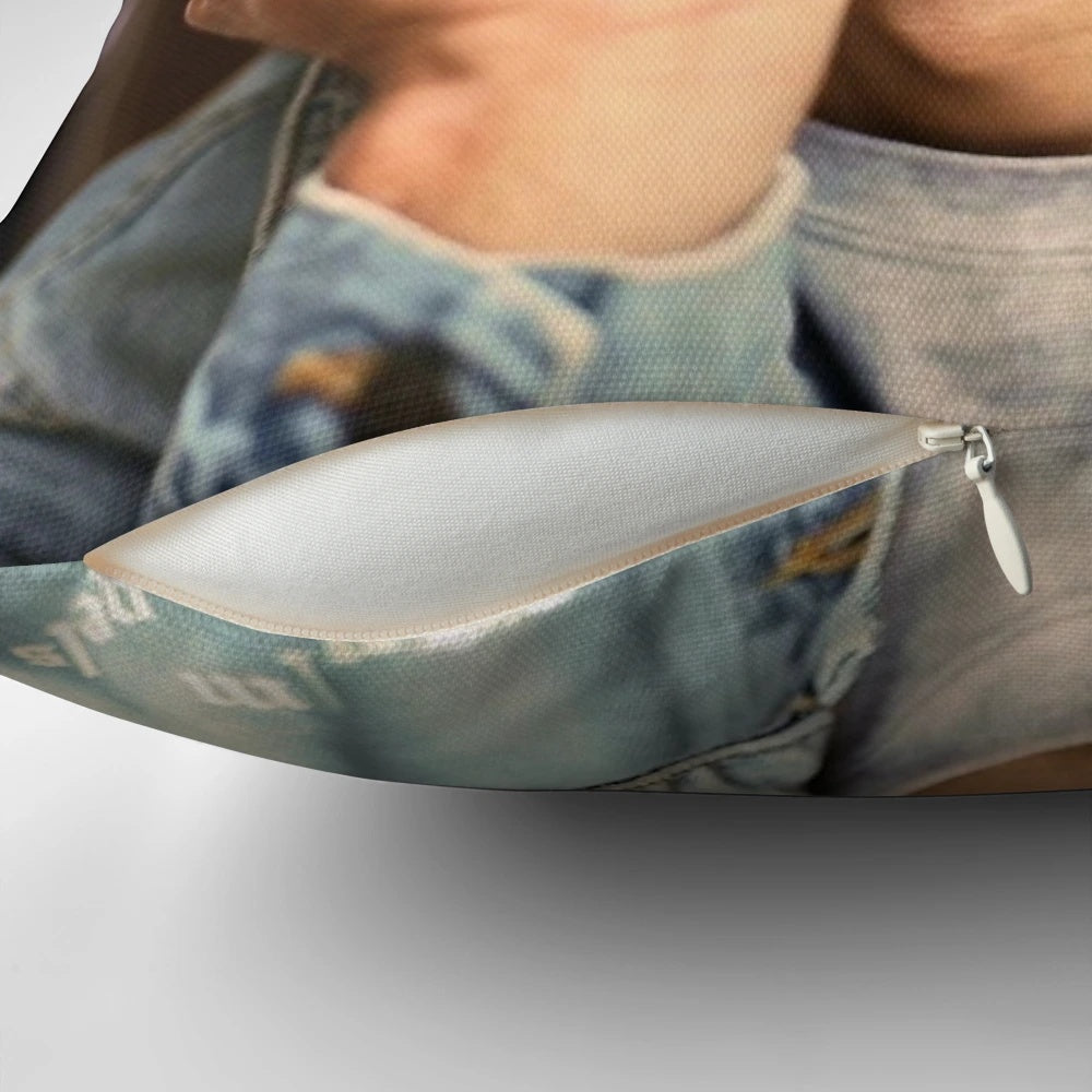 A high-quality pillow featuring an image of professional football player Jack Grealish.