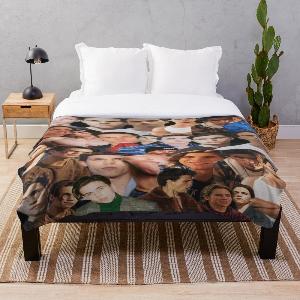 Tanner Buchanan photo collage plush blanket