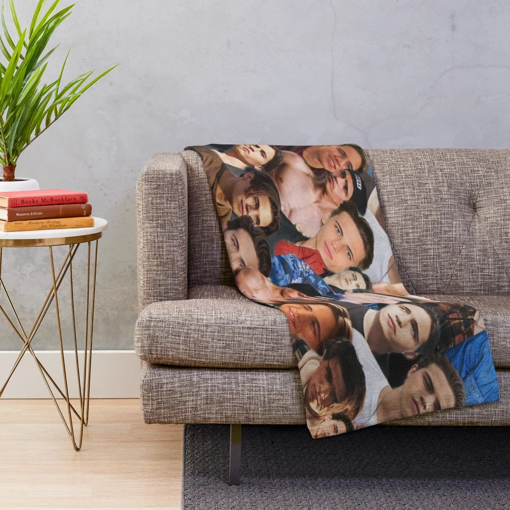 Tanner Buchanan photo collage plush blanket