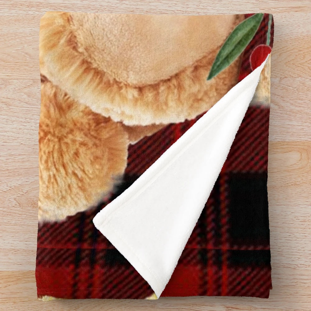 Soft and cuddly personalized teddy bear plush blanket featuring a yorkshire terrier design