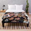 Tom Cruise photo collage printed on a plush, cozy blanket