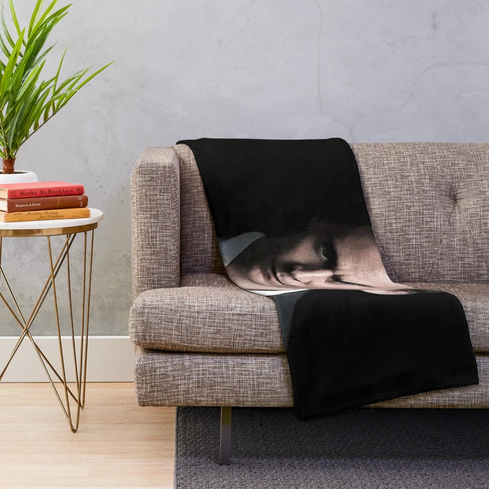 Cozy plush blanket featuring a Tom Hiddleston inspired design