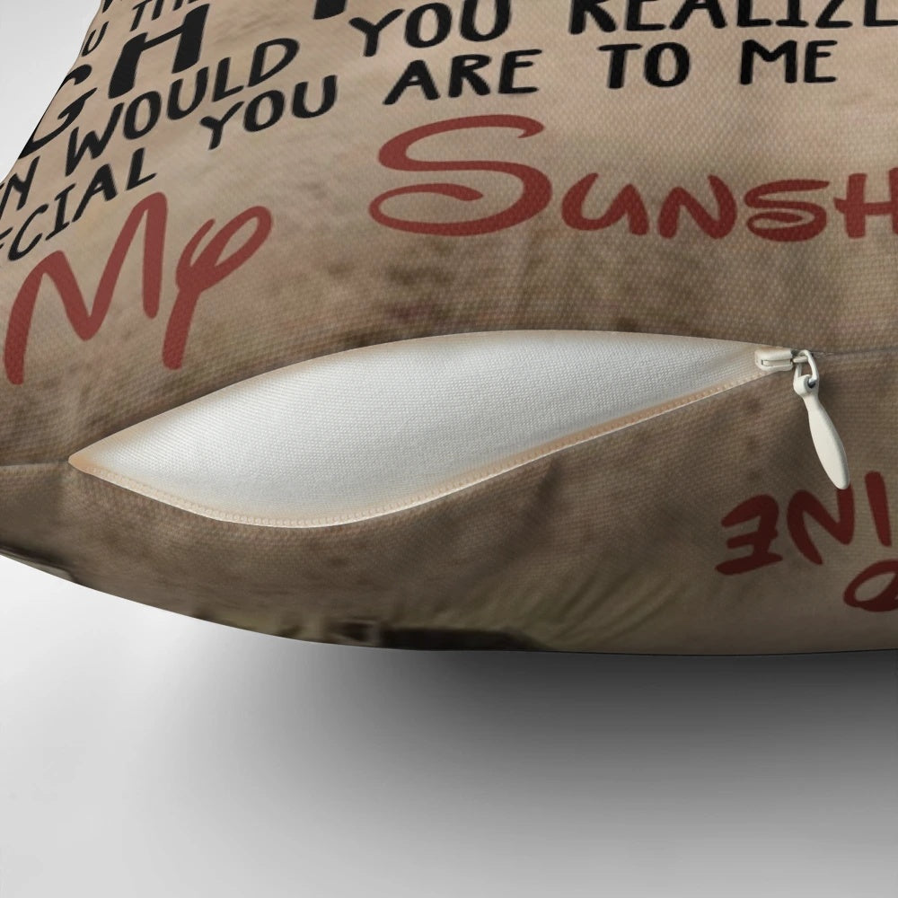 Personalized "You Are Braver Than You Believe" inspirational pillow for wife