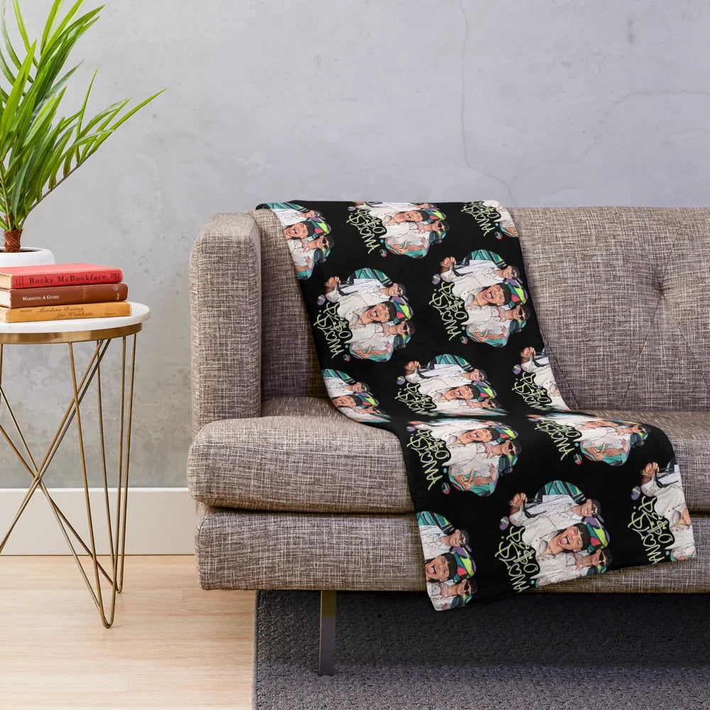 Peso Pluma inspired plush blanket with sublimation design