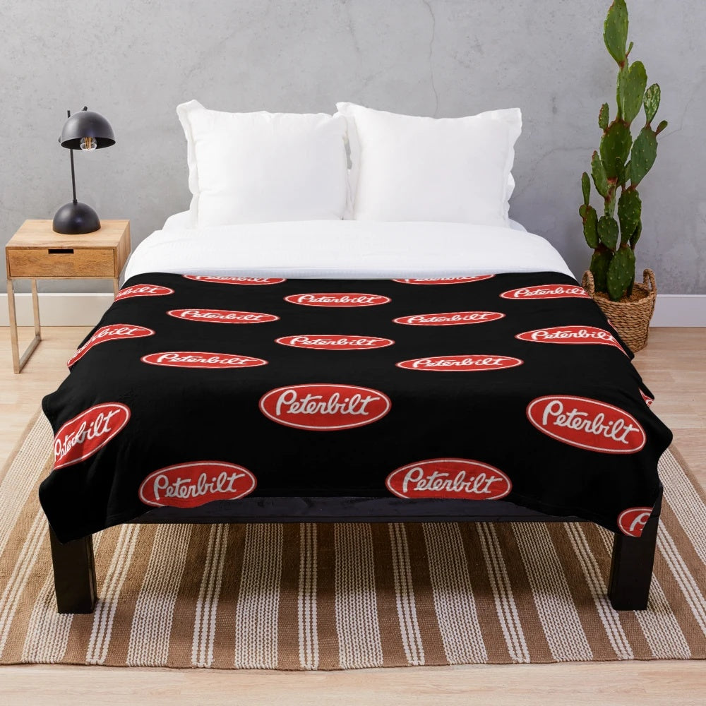 Peterbilt Truck Logo Plush Blanket