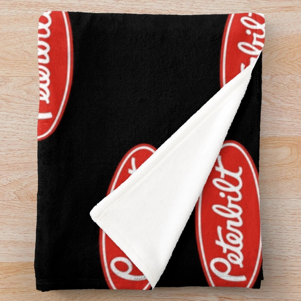 Peterbilt Truck Logo Plush Blanket