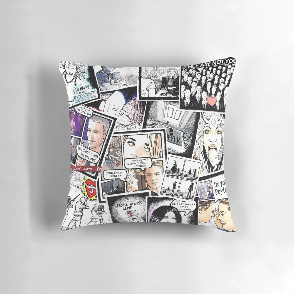 Peyton's Artwork Collage Pillow - Inspired by One Tree Hill TV Series