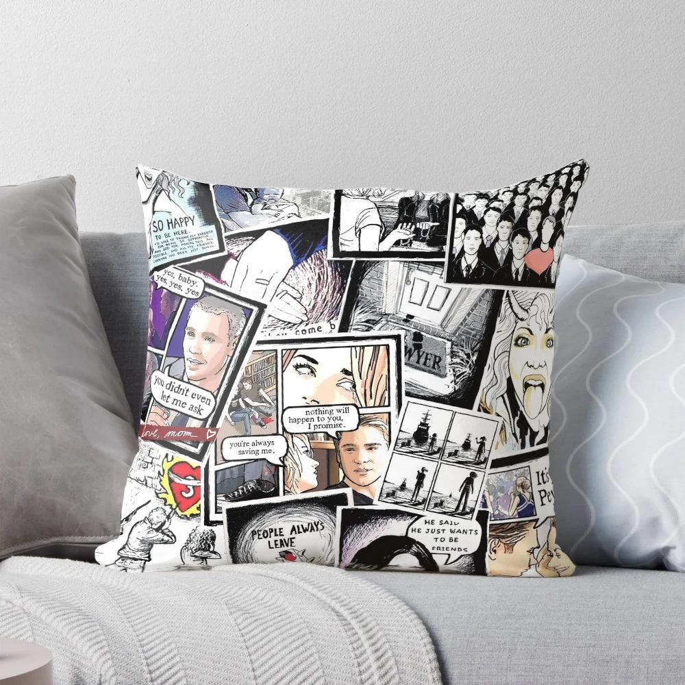 Peyton's Artwork Collage Pillow - Inspired by One Tree Hill TV Series