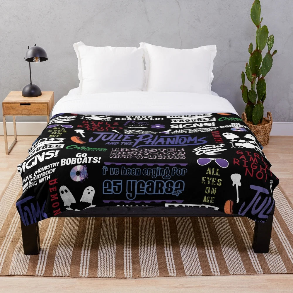 Plush blanket inspired by the Netflix series Julie and the Phantoms