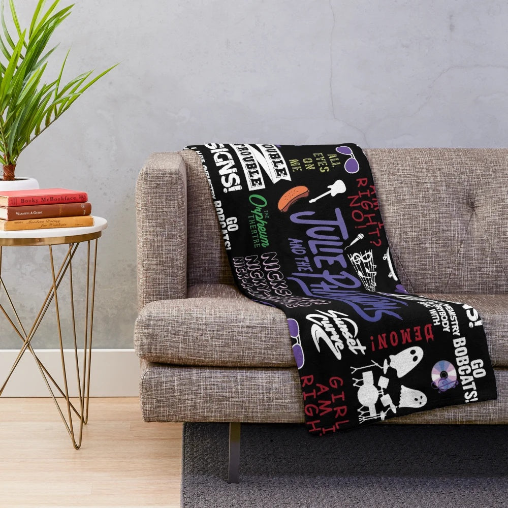 Plush blanket inspired by the Netflix series Julie and the Phantoms