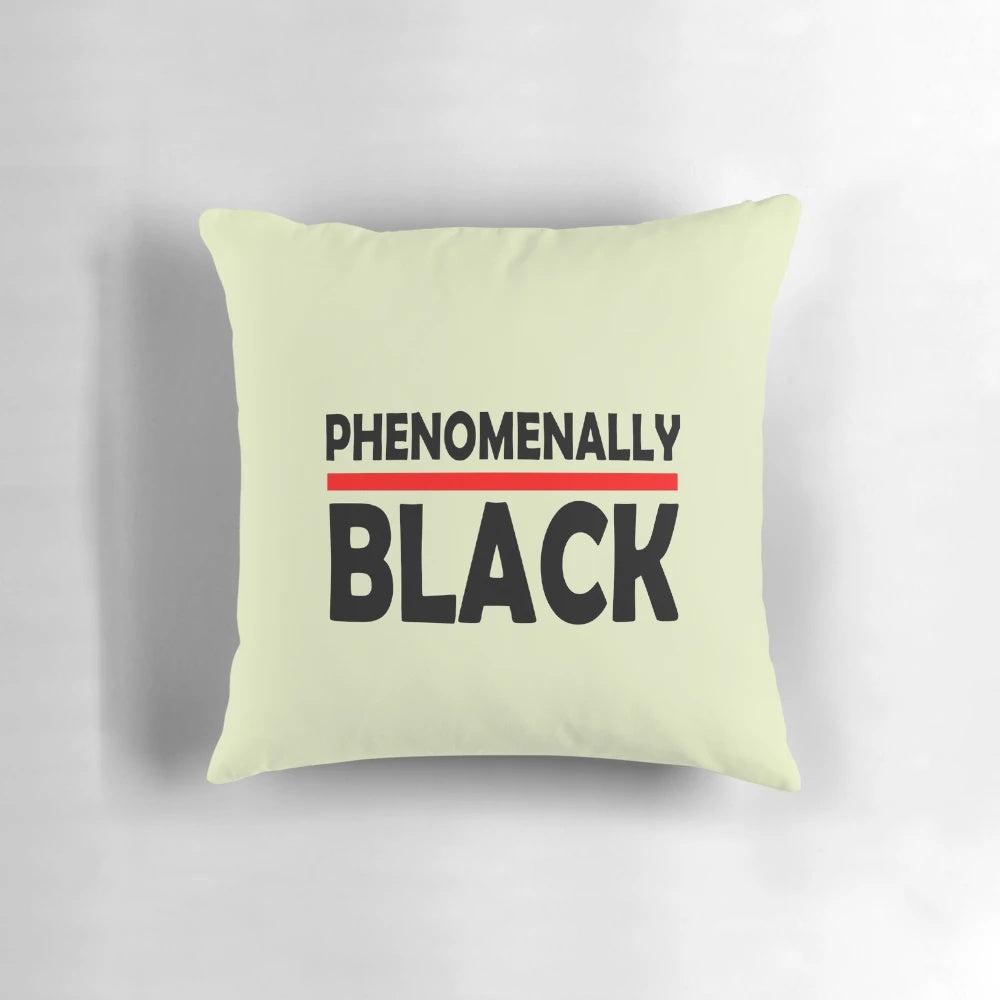 Phenomenally Black Pillow with Inspiring Black-Owned Design