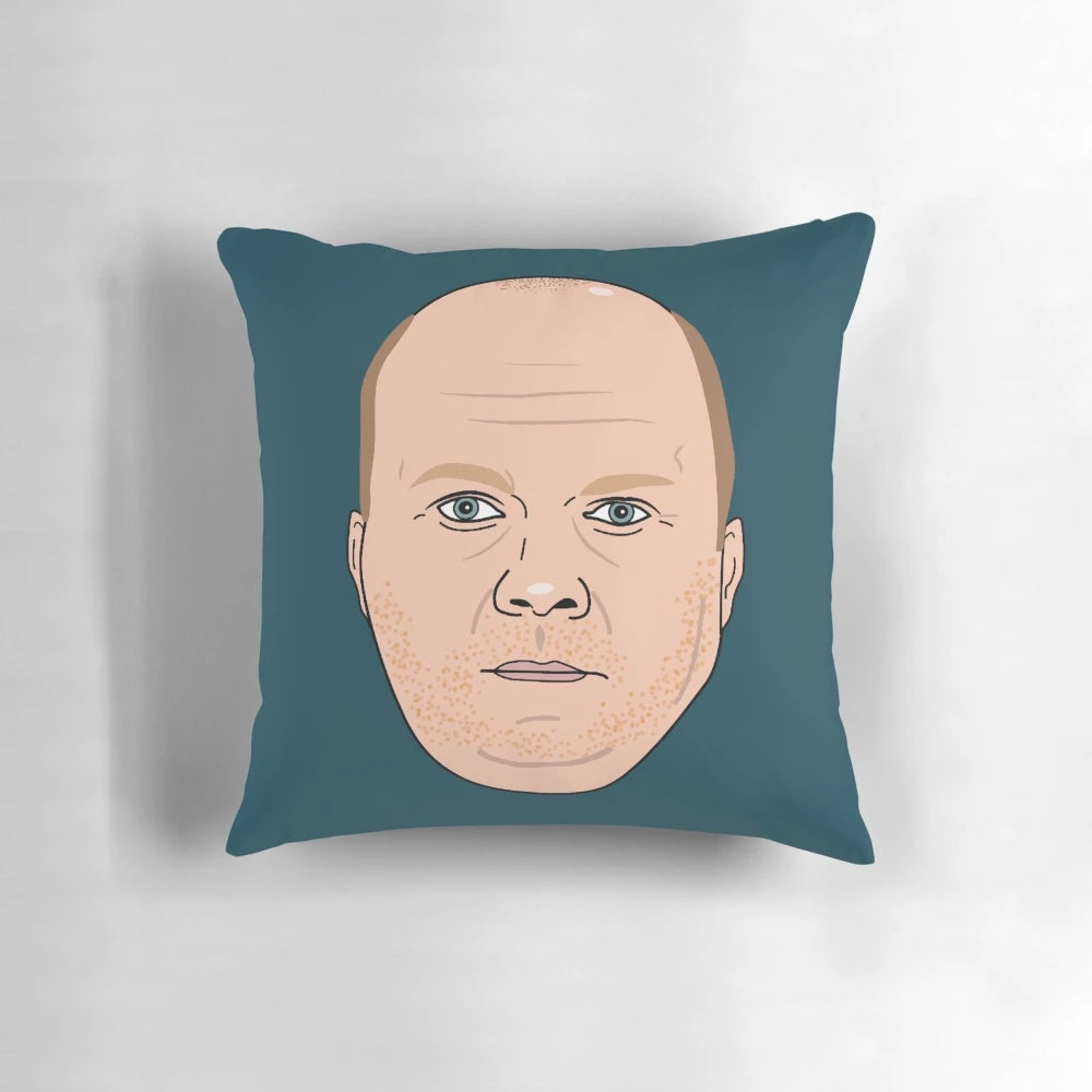 Phil Mitchell, the iconic Eastenders character, featured on a festive and humorous Christmas pillow