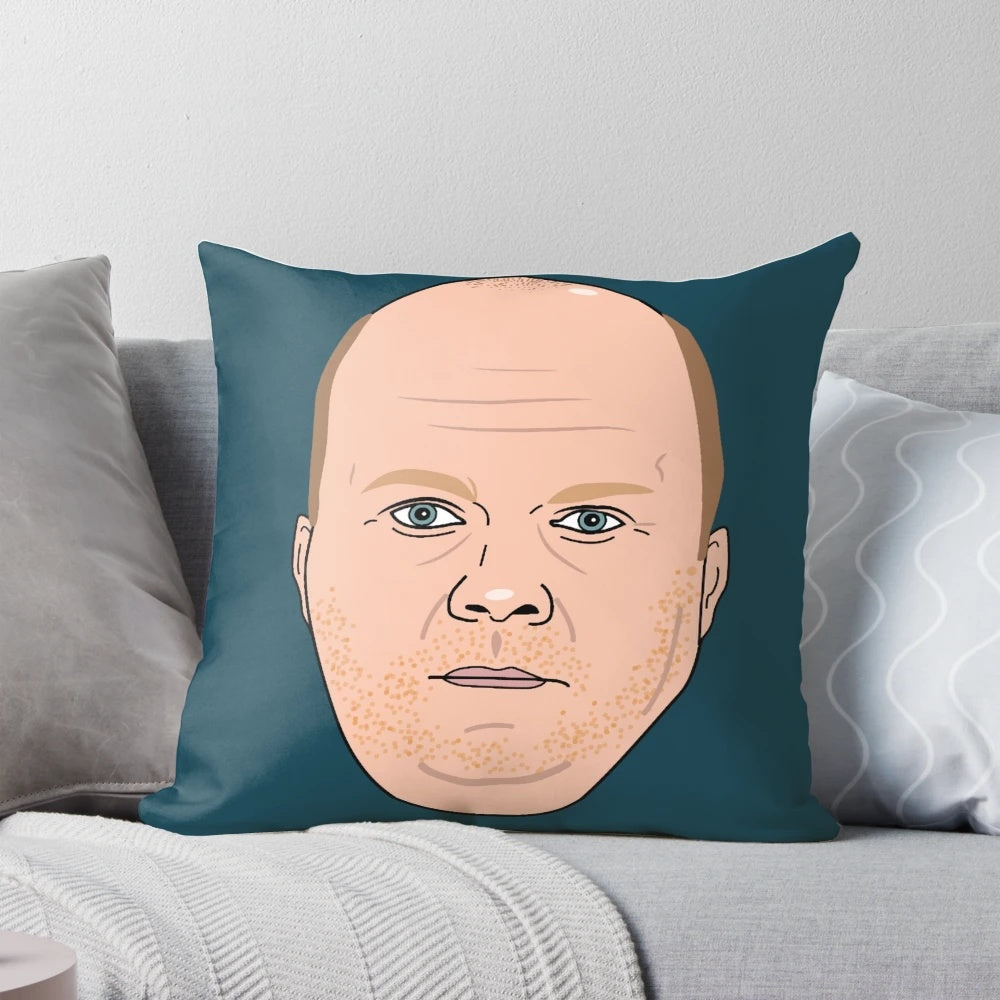 Phil Mitchell, the iconic Eastenders character, featured on a festive and humorous Christmas pillow