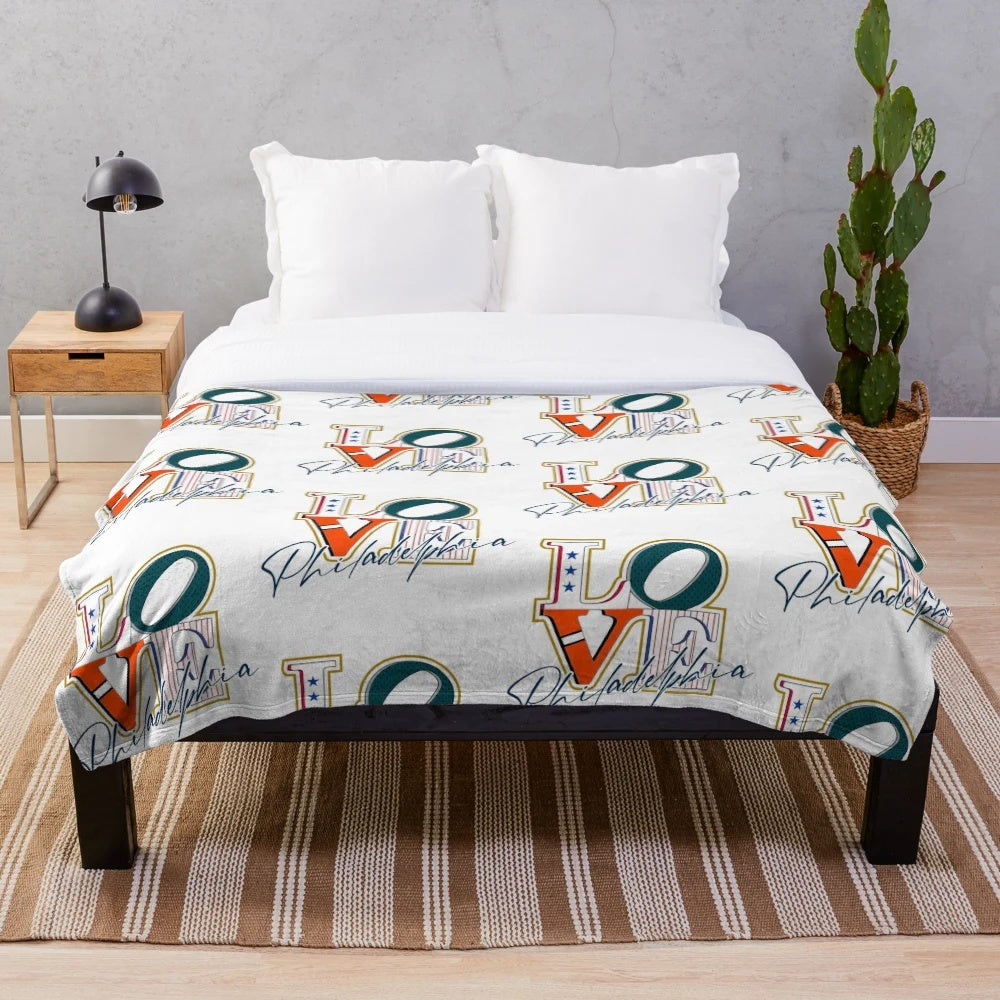 Philadelphia sports fan plush blanket