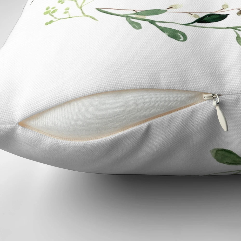 Philippians 4:8 Bible verse printed on a soft, decorative throw pillow