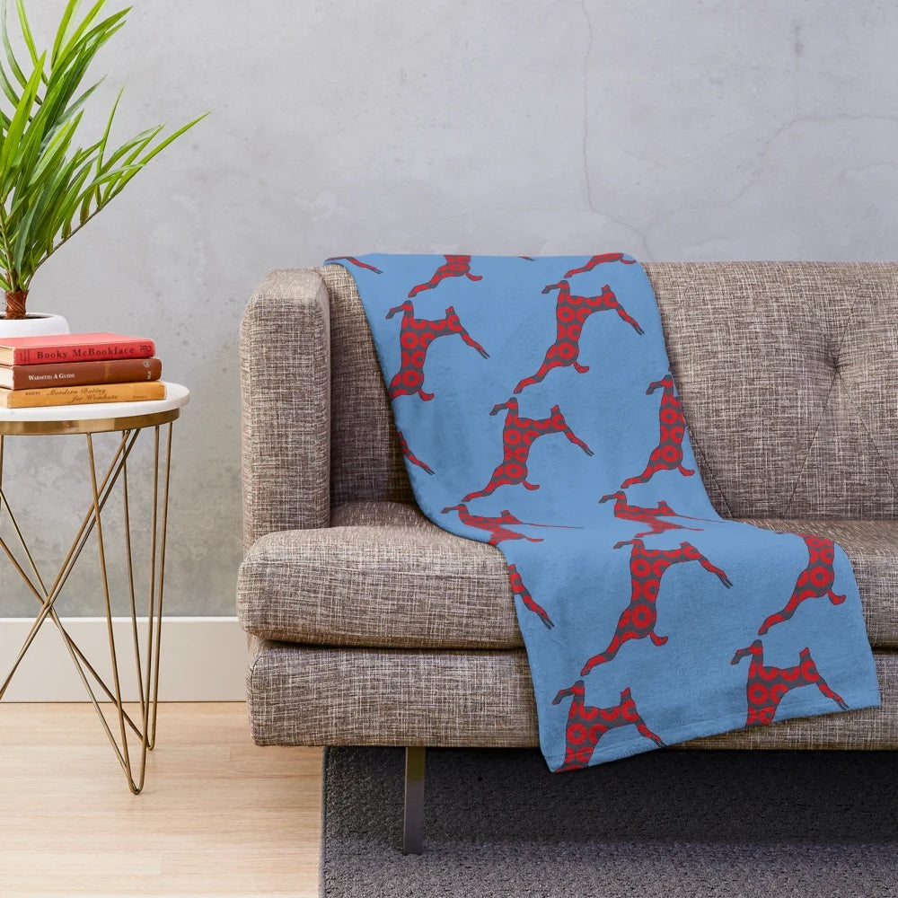 Phish inspired plush blanket featuring the "Run Like An Antelope" design