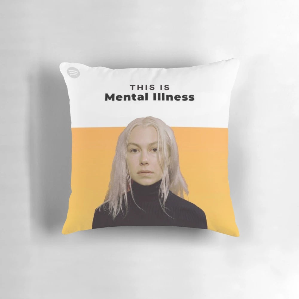 Phoebe Bridgers inspired indie music pillow with album artwork