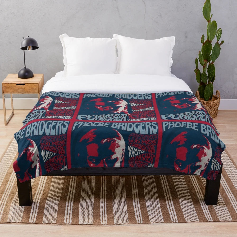 Phoebe Bridgers inspired psychedelic plush blanket