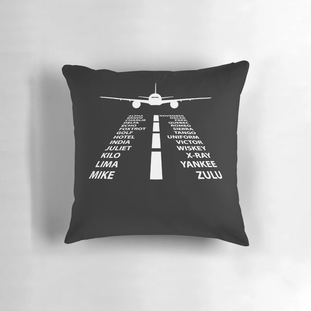 Phonetic Alphabet Pilot Airplane Funny Aviation Gift Pillow