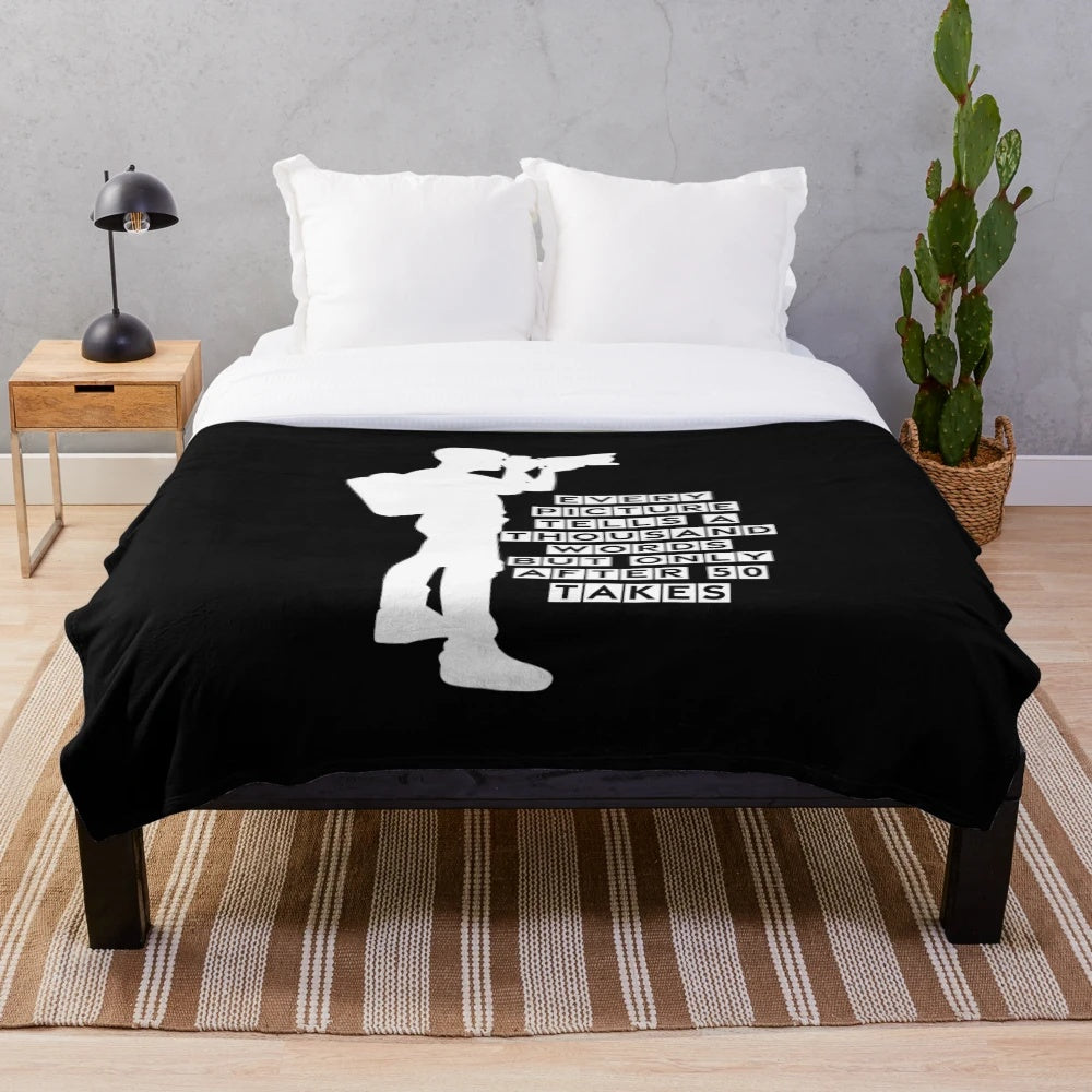 Photography Inspired Plush Blanket with Funny Photography Quotes