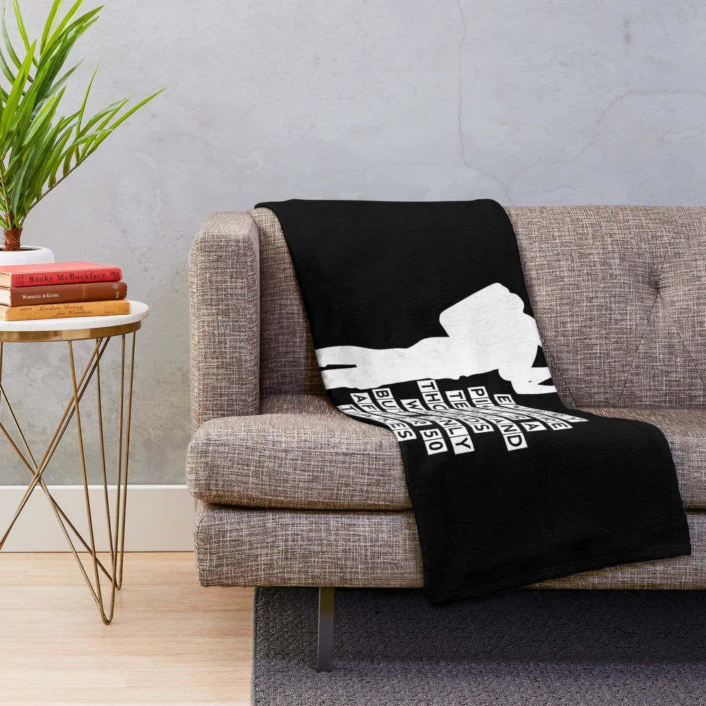 Photography Inspired Plush Blanket with Funny Photography Quotes
