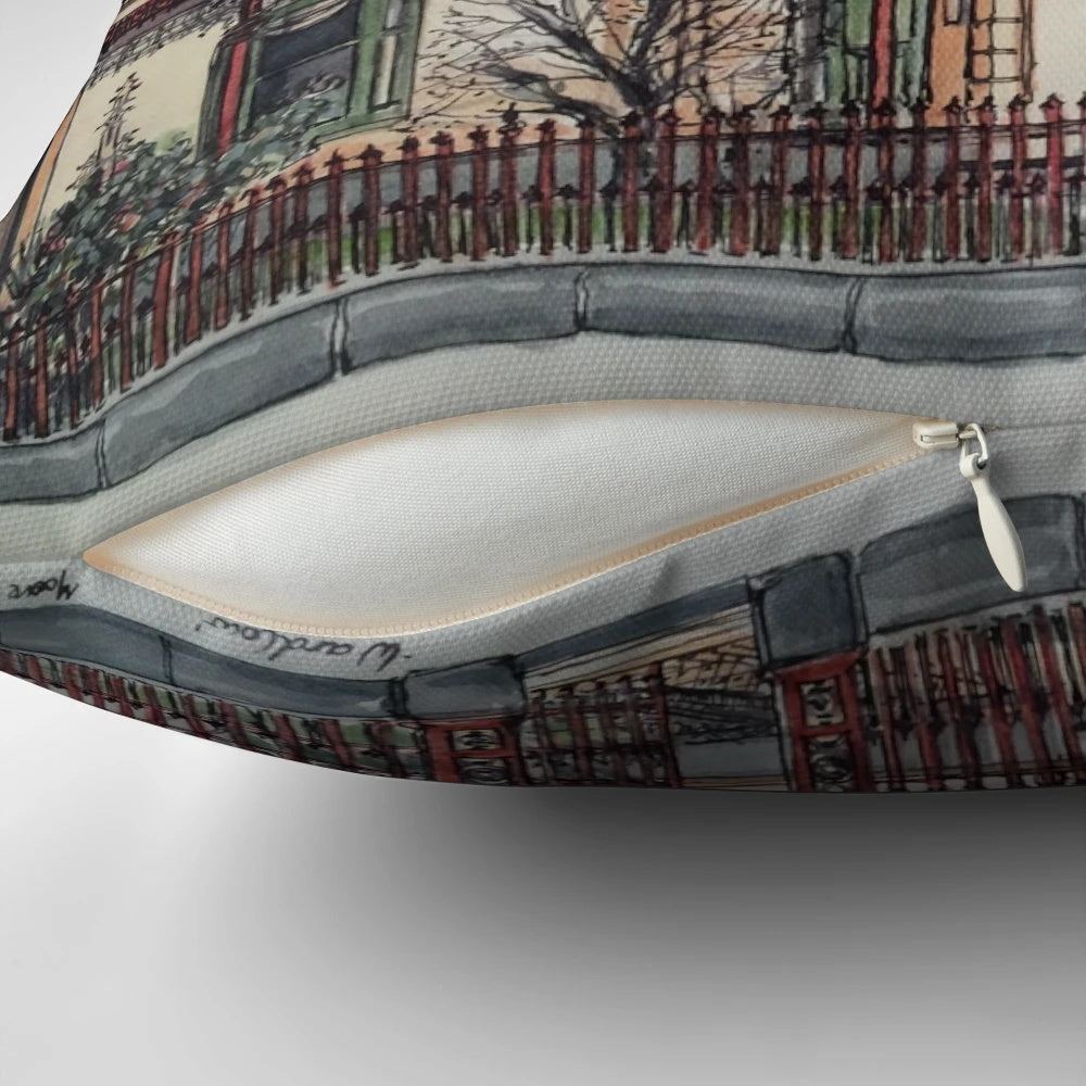 Phryne Fisher's 'Wardlow' House Pillow - Iconic Melbourne Victorian Architecture