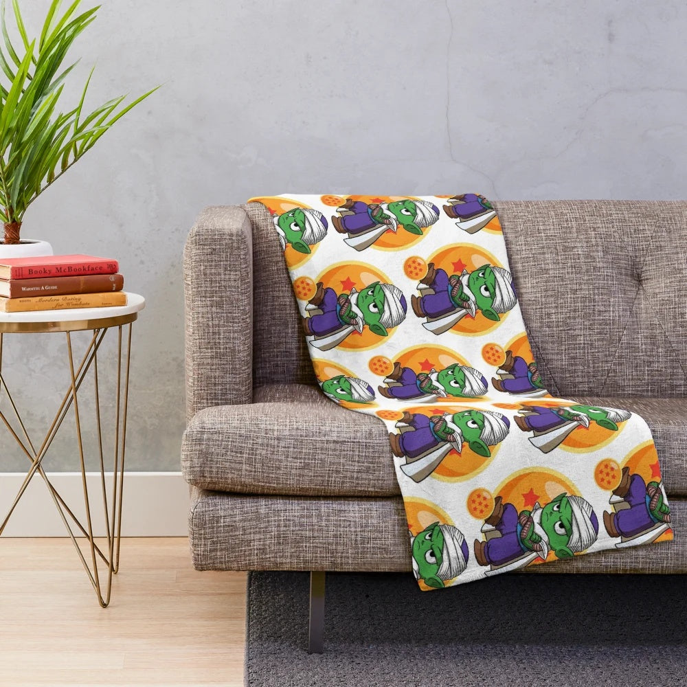 Piccolo-inspired plush blanket featuring the iconic Dragon Ball character