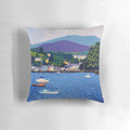 Serene view of Bantry Bay in County Cork, Ireland with mountains, water, and boats in the harbor