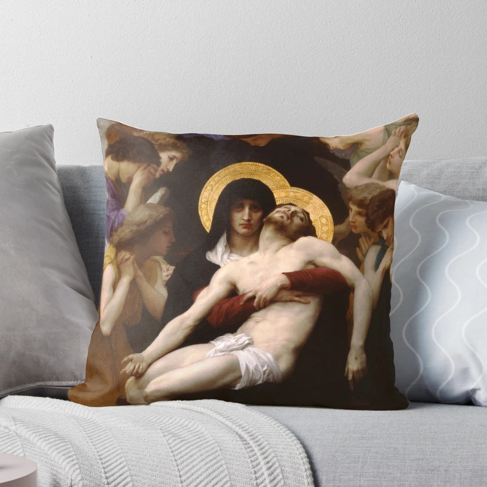 Pieta Chiffon religious wall art depicting Jesus Christ and the Virgin Mary