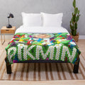 Pikmin-inspired plush blanket featuring Olimar character from the video game series