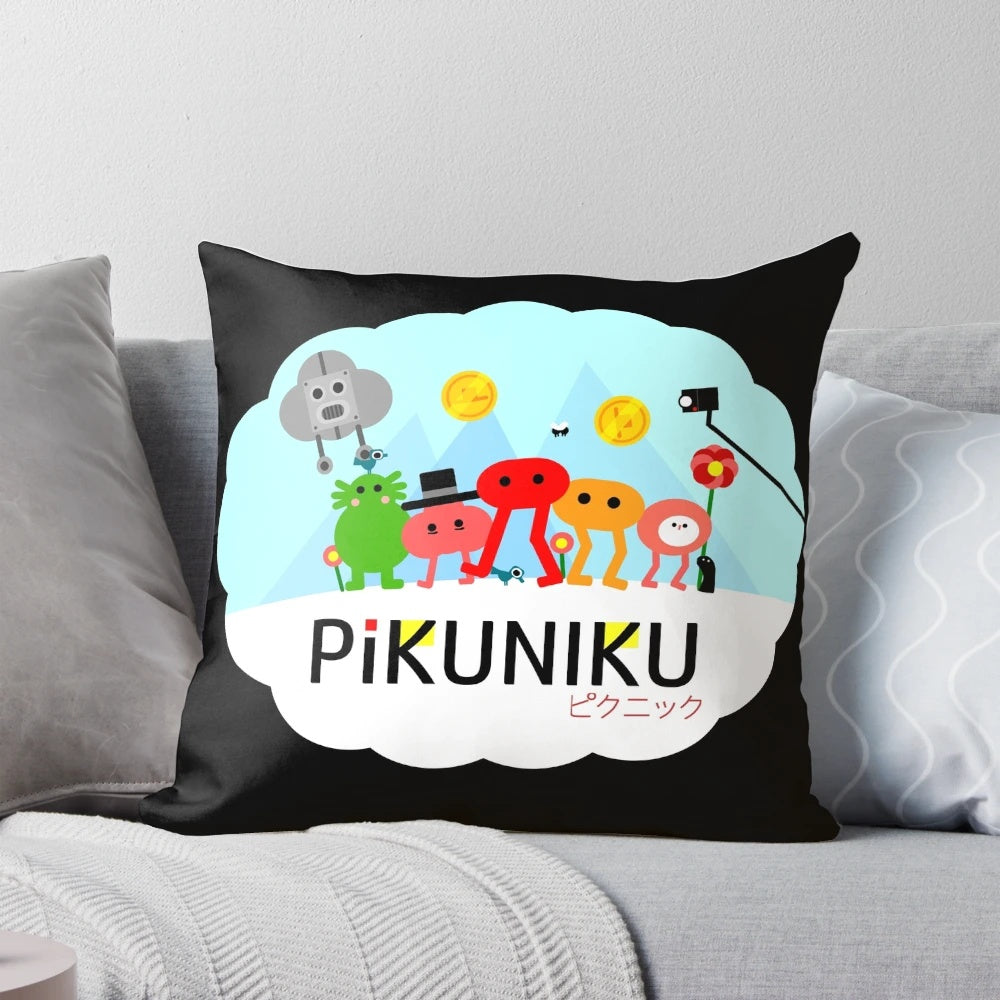 Soft, plush Pikuniku pillow featuring the cute characters from the indie video game