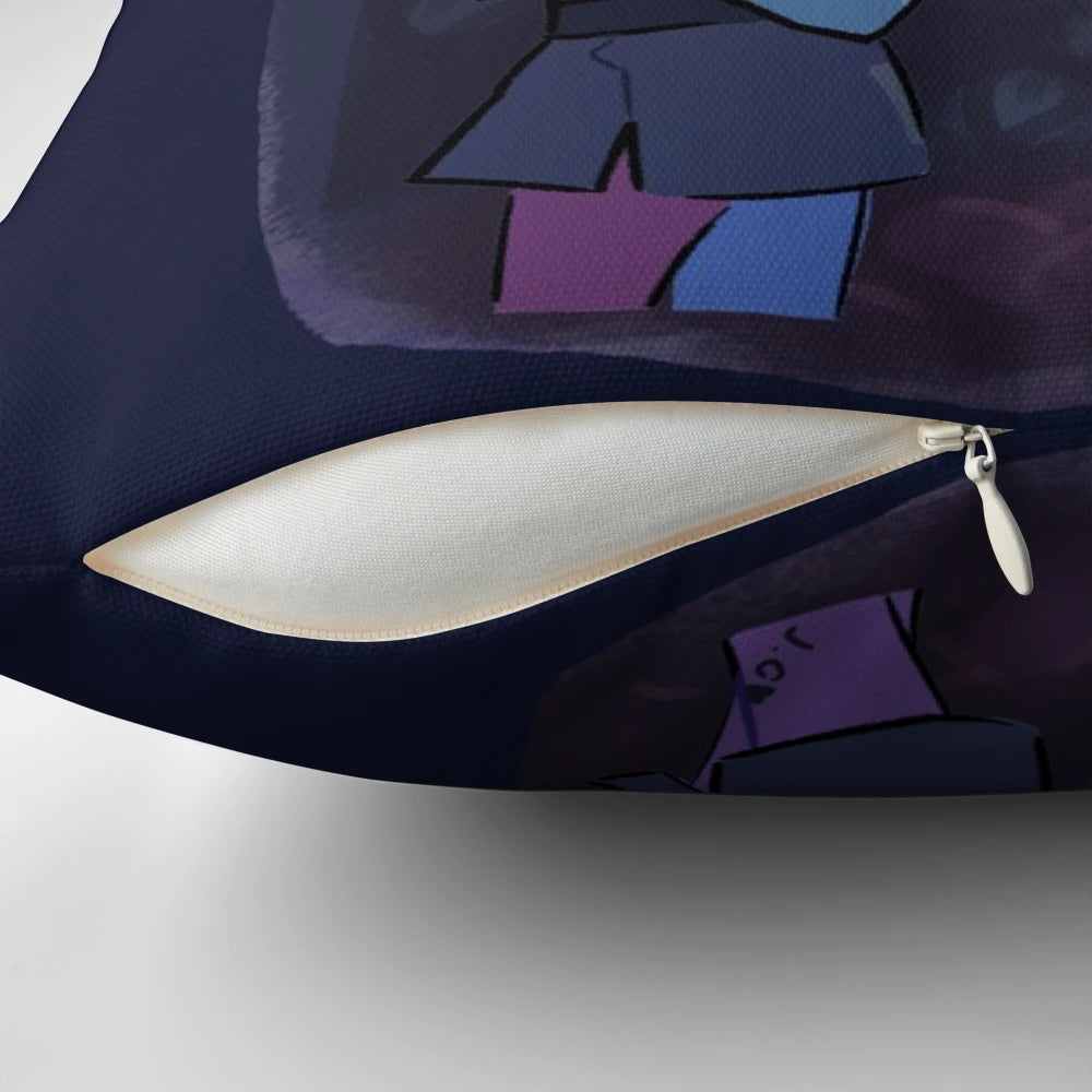 Pillow with an illustration of Luz Noceda and Amity from the popular animated series "The Owl House"