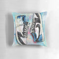 Plush pillow featuring the iconic Nike Air Jordan 1 Fragment Low sneaker design