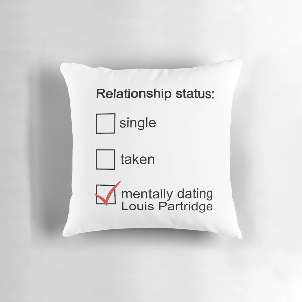 Pillow featuring a print of Louis Partridge