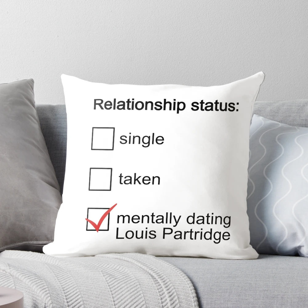 Pillow featuring a print of Louis Partridge