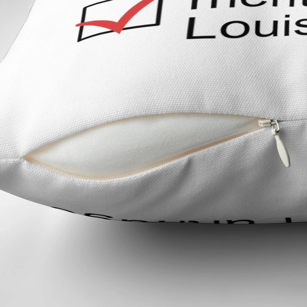 Pillow featuring a print of Louis Partridge