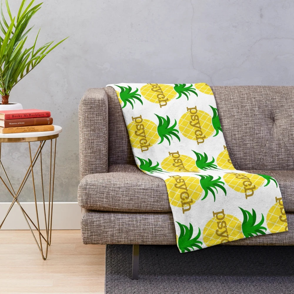 Pineapple plush blanket for Psych fans