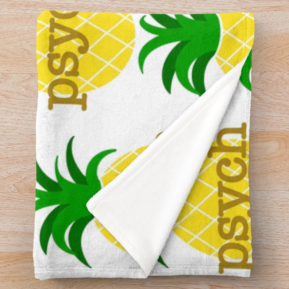 Pineapple plush blanket for Psych fans